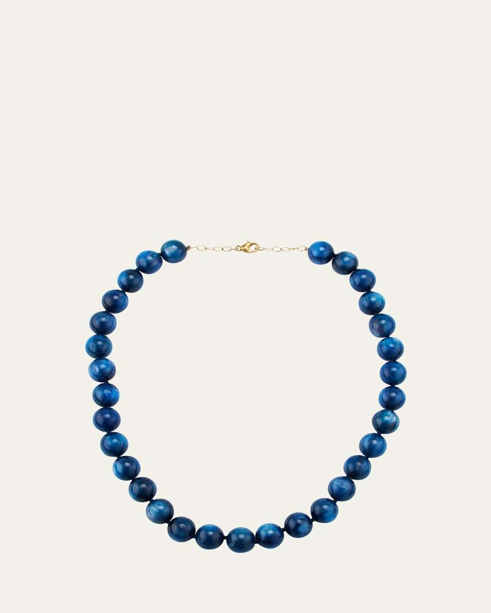 Kyanite Crystal Sphere Necklace